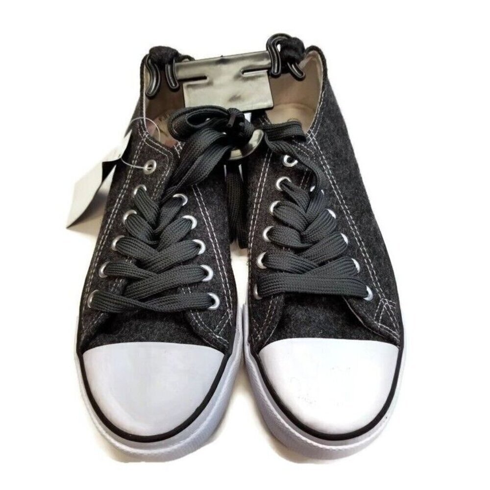 Epic Step Casual Canvas Sneakers Womens Size 6 Shoes Low Top Lace Up Grey Wool